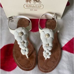 White Coach Sandals
